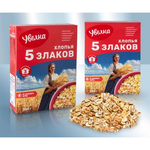 Хлопья 5 злаков, 350г
